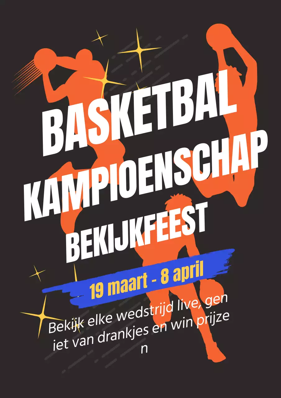 Oranje en retro basketbalwerving