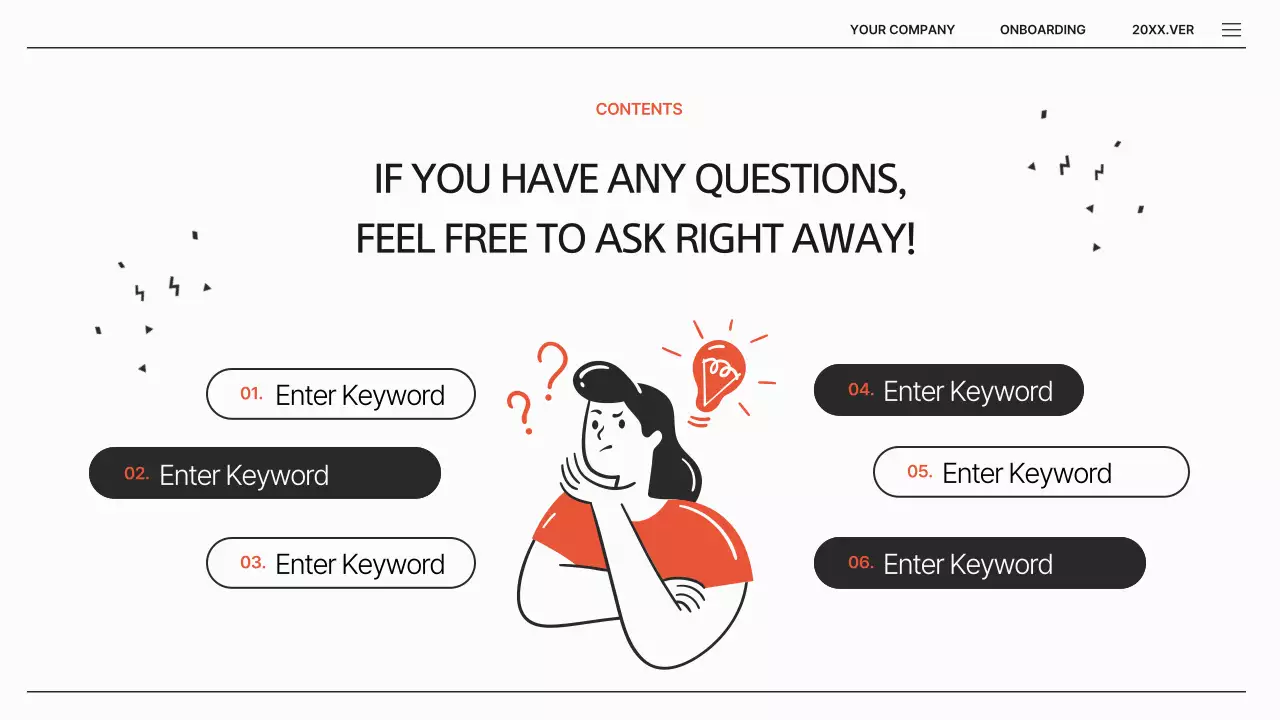 오렌지 모던 온보딩 가이드 프레젠테이션