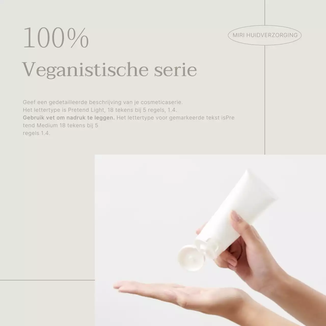 Bevorder eenvoudige cosmetische huidverzorging in beige