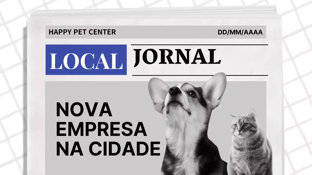 Tema de jornal clássico azul e preto Relatório de atividade