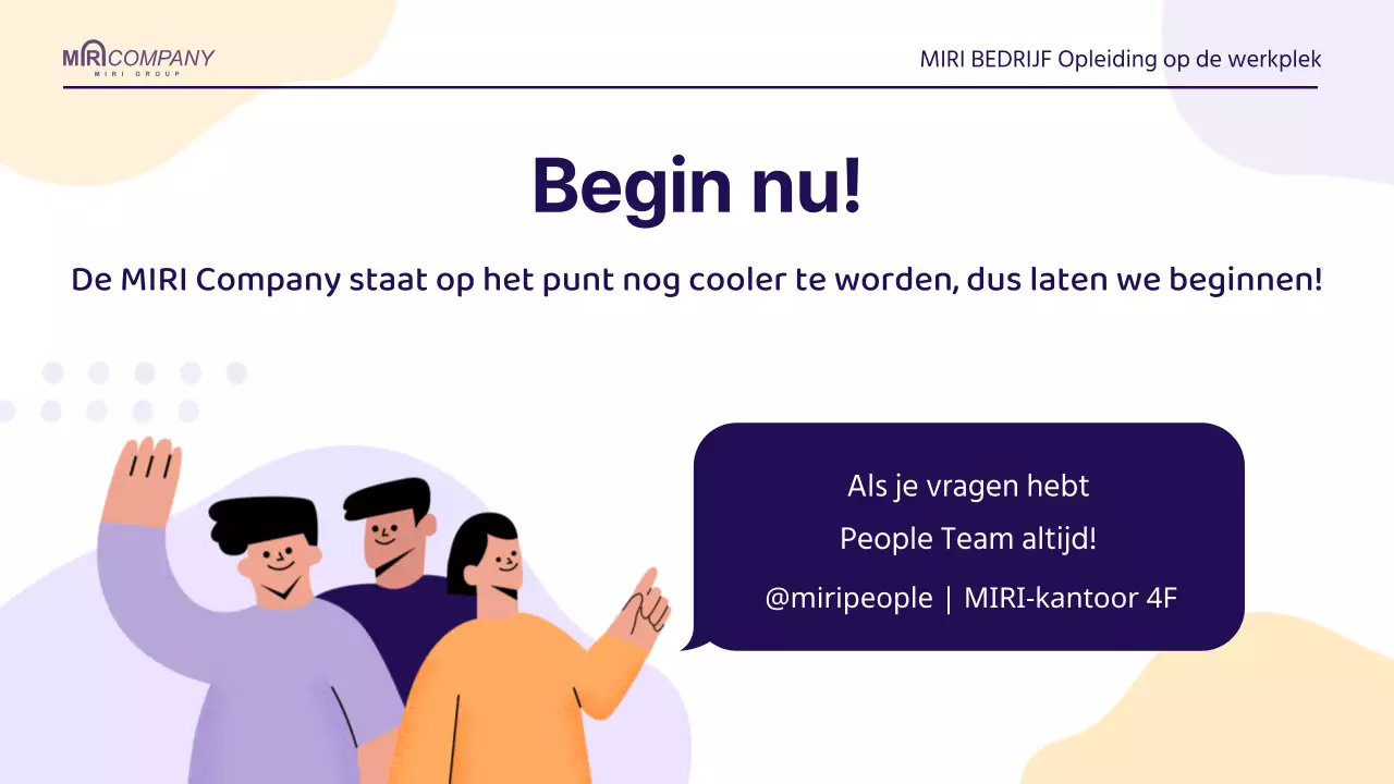 Een eenvoudige HR-trainingsgids in mauve en oranje