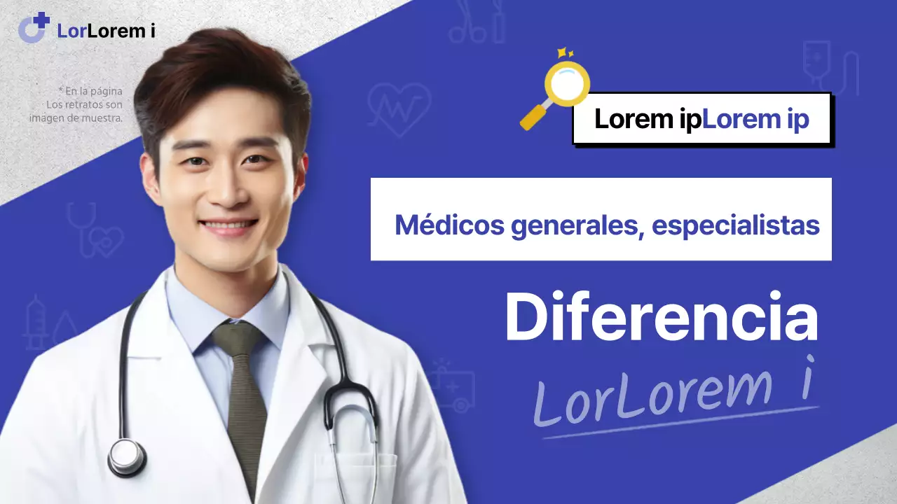 Trivialidades pseudomédicas modernas en azul y gris