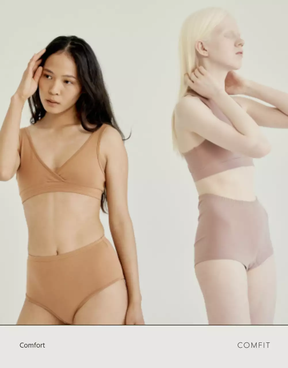 Pubblicità di biancheria intima semplice in bianco e chartreuse