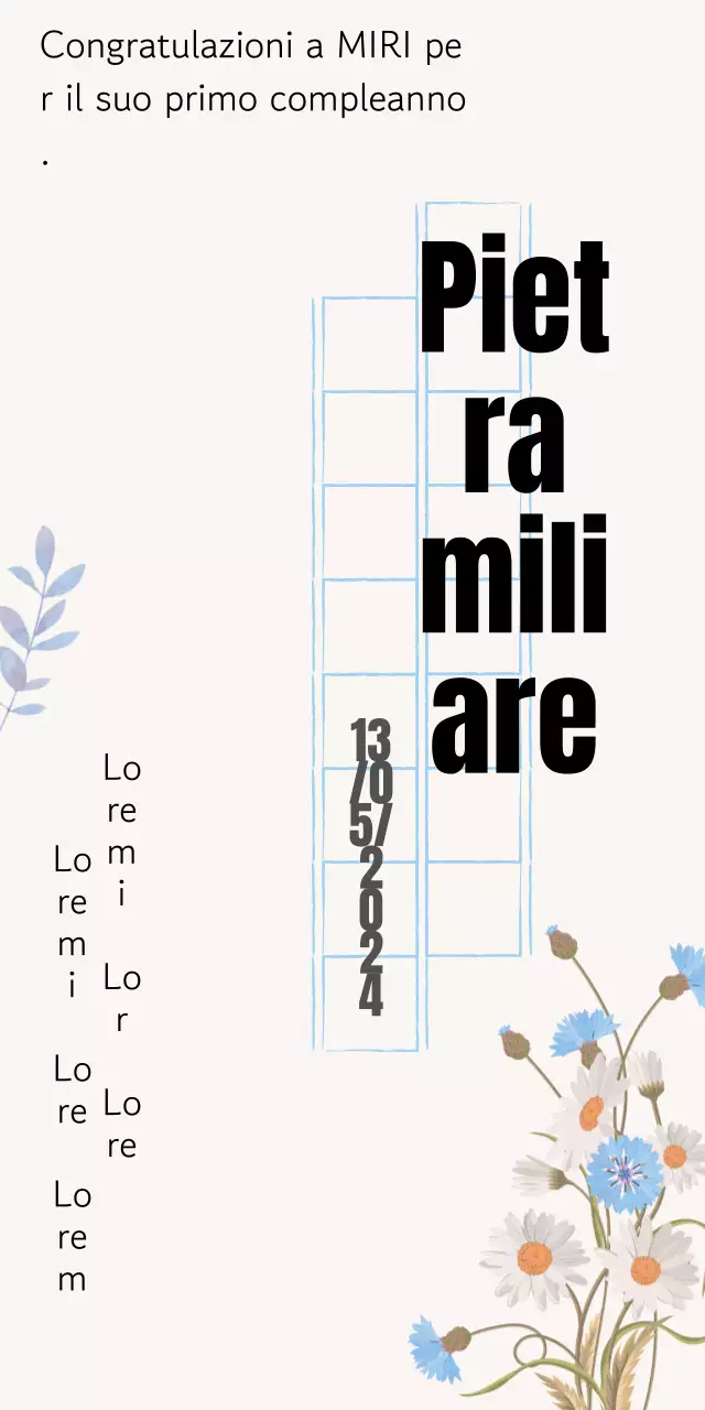 Messaggio di buon compleanno su carta manoscritta vintage