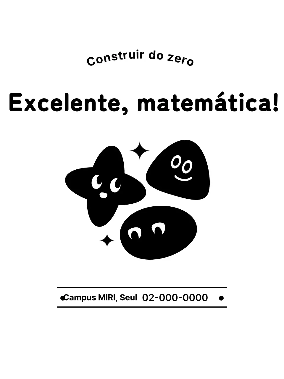 Desenho de escola de matemática com formas engraçadas