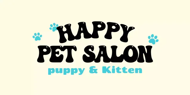 Cute typography pet grooming shop