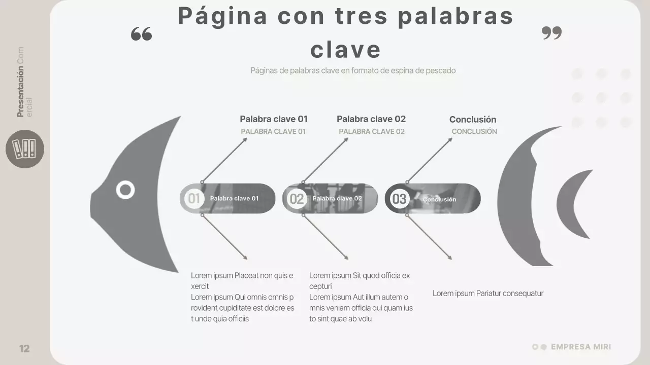 Una presentación de empresa sencilla y de color beige