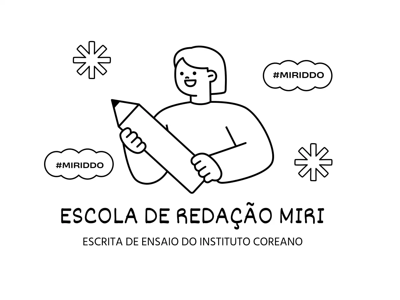 Escola de ensino secundário gira com lápis e personagens