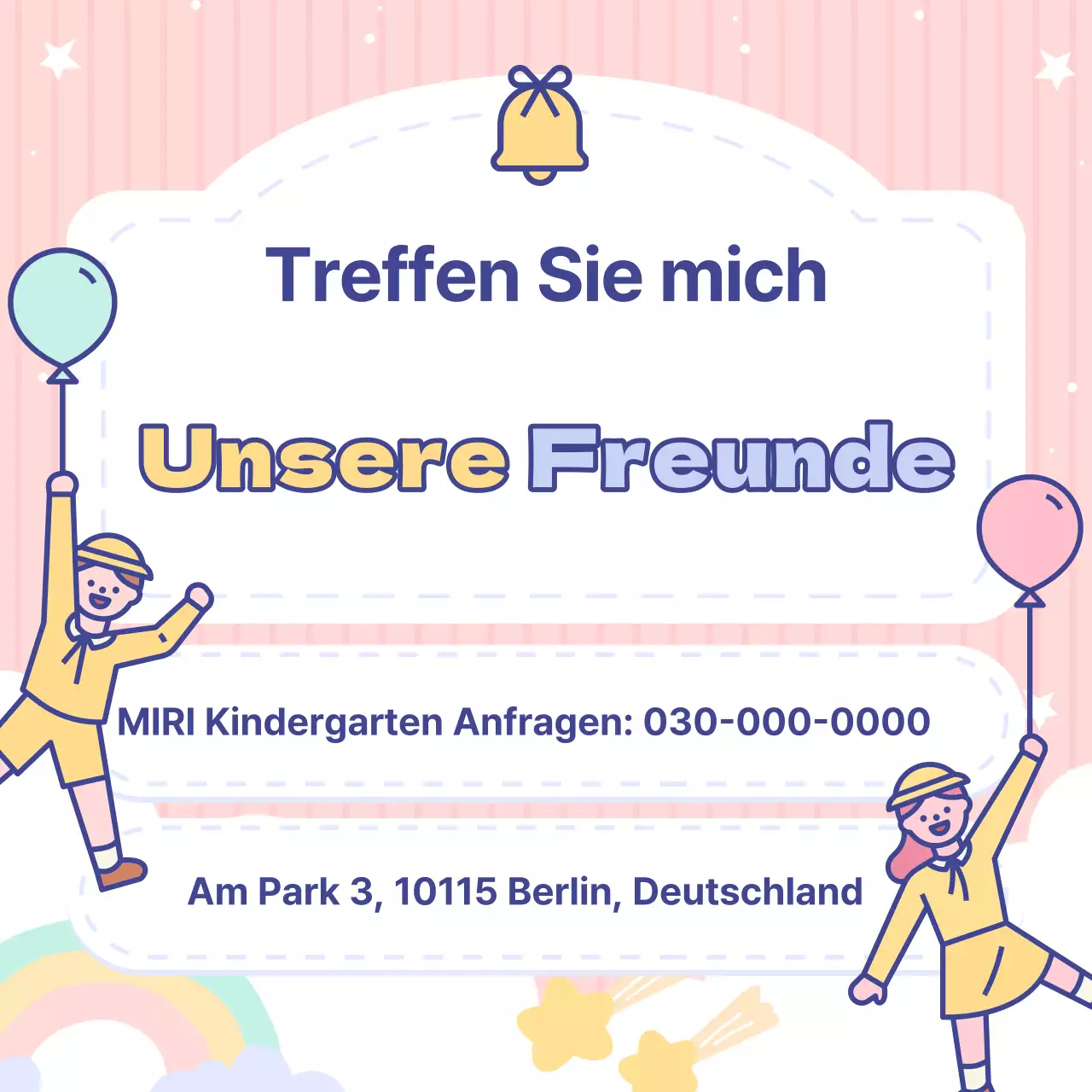 Bezaubernde hellblaue und rosa Kindergarten Kleinanzeigen