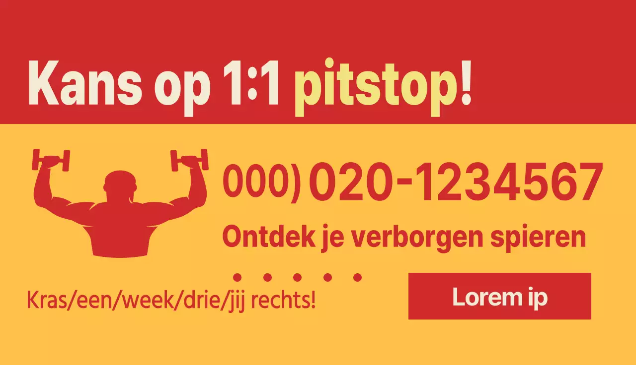 Rood, neutraal gym event