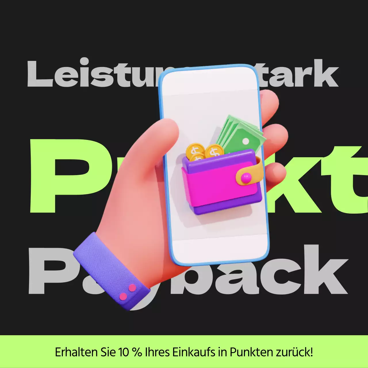 Cyberpunk points payback post in schwarz und lindgrün