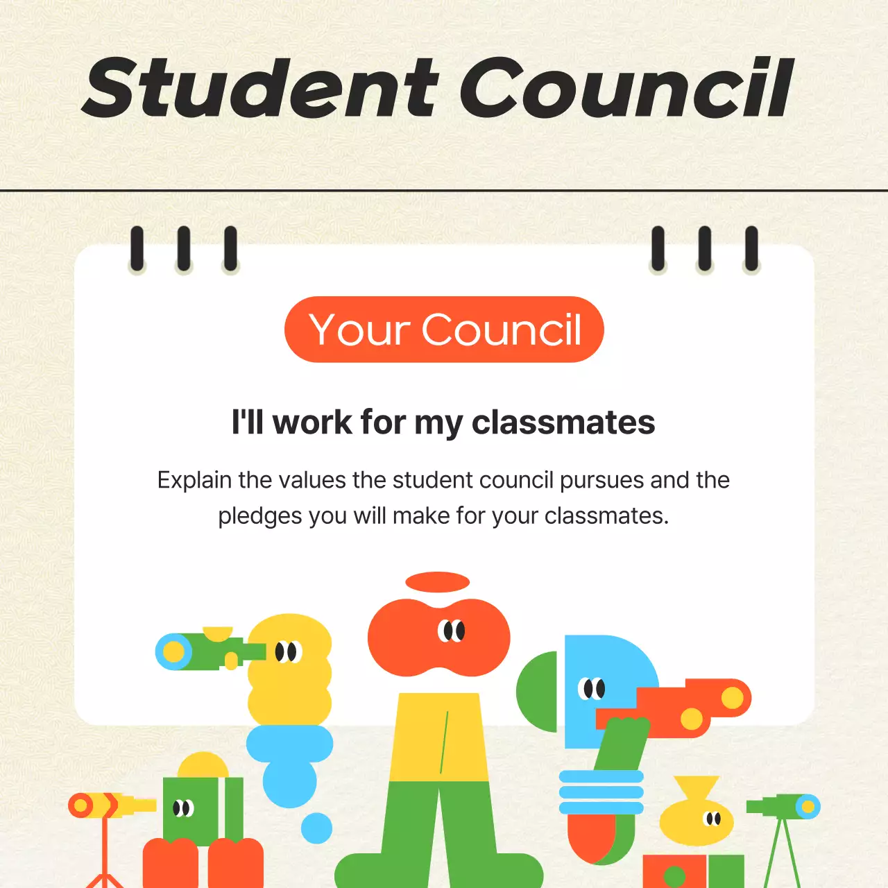 Undangan Pemilihan Sekolah Modern Berwarna-warni di Instagram Carousel