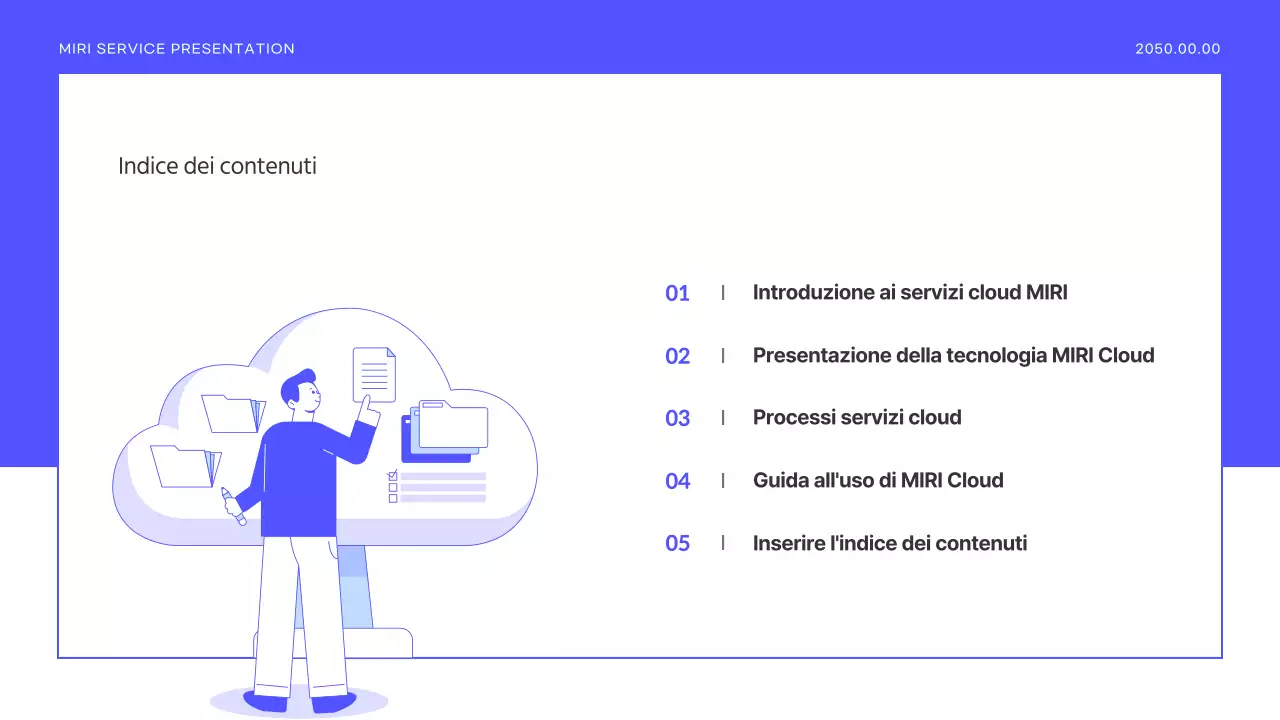 Un semplice prospetto di servizi aziendali in viola