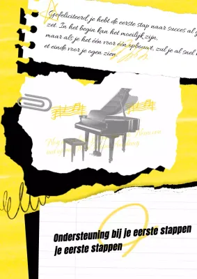 Kitscherig eerste stapjes cheer bord in geel en zwart