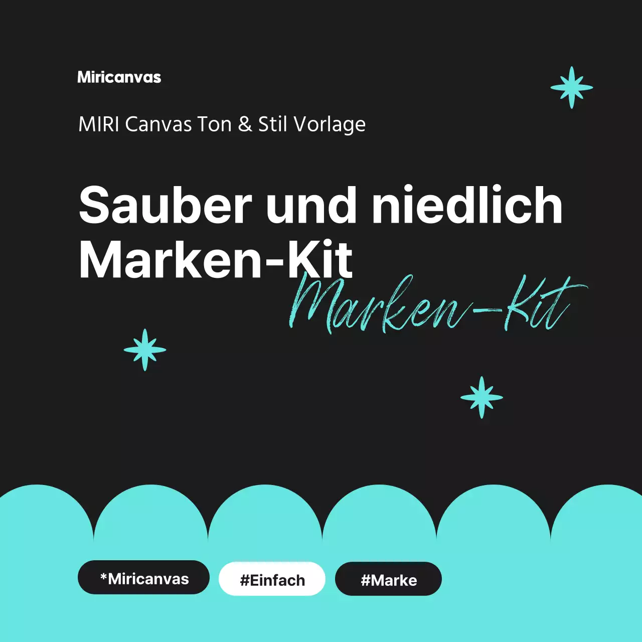 Ein einfacher schwarzer und hellblauer Newsletter der Marke Kit