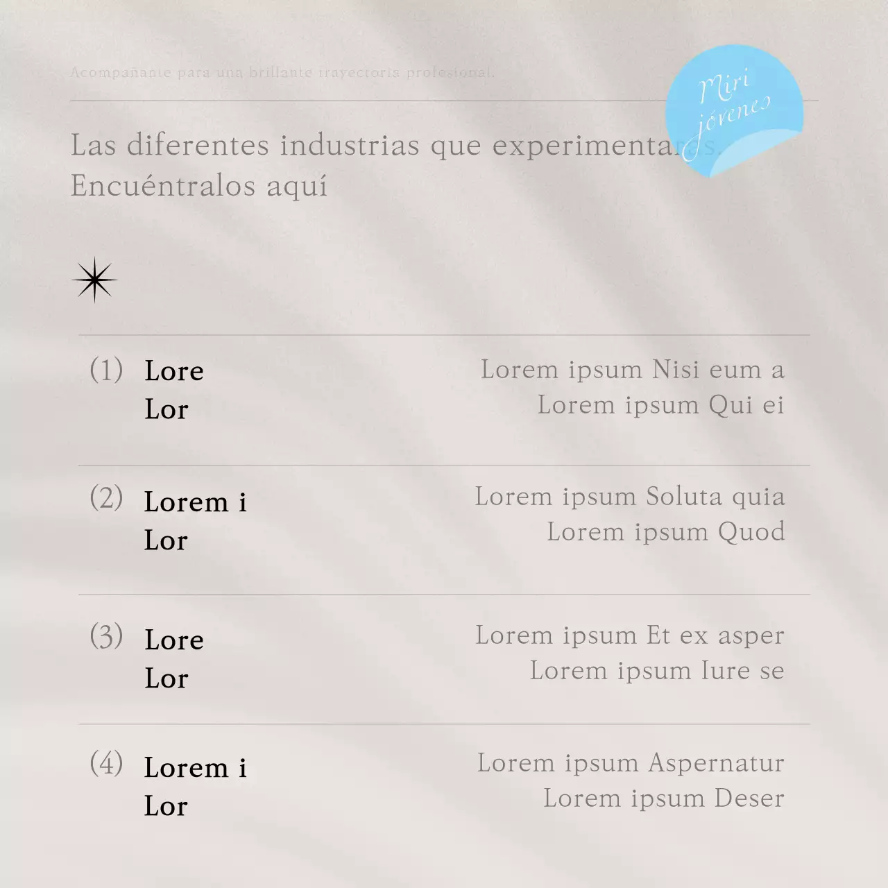 Promover la contratación comunitaria moderna en azul claro y gris