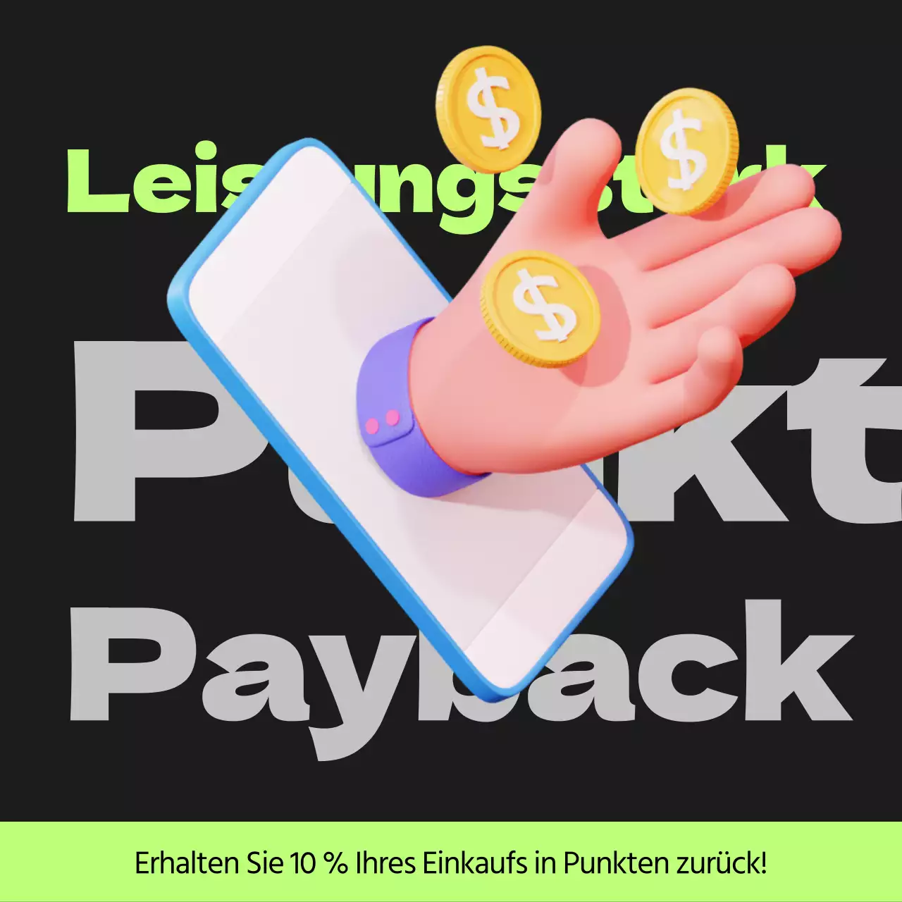 Cyberpunk points payback post in schwarz und lindgrün