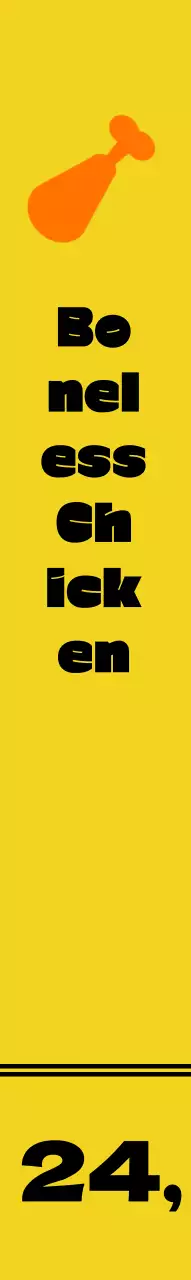 Restoran ayam dengan karakter bir dengan latar belakang kuning