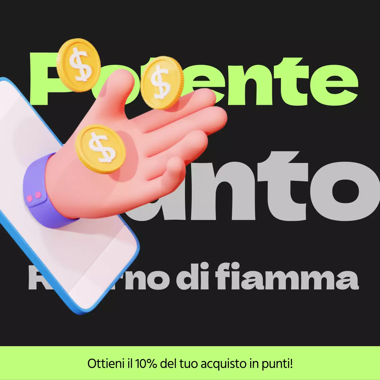 Posta in gioco Cyberpunk punti in nero e verde lime