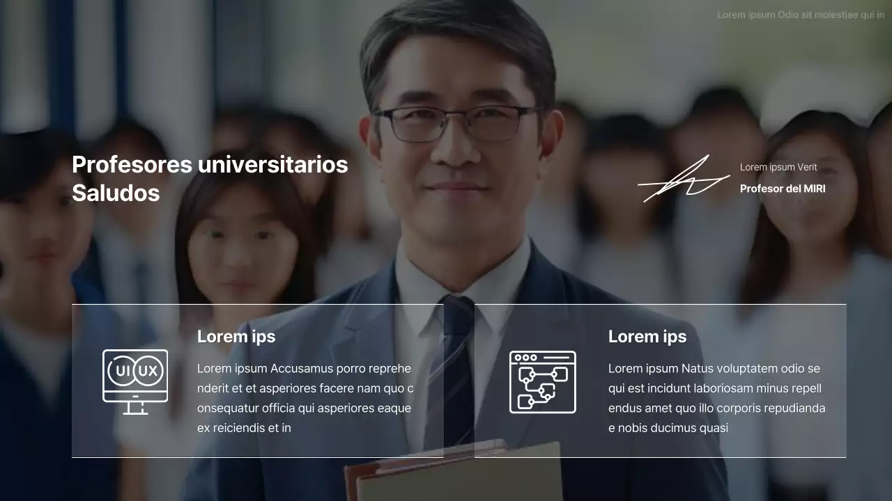 Una introducción a un arco iris de felicitaciones modernas para directores generales