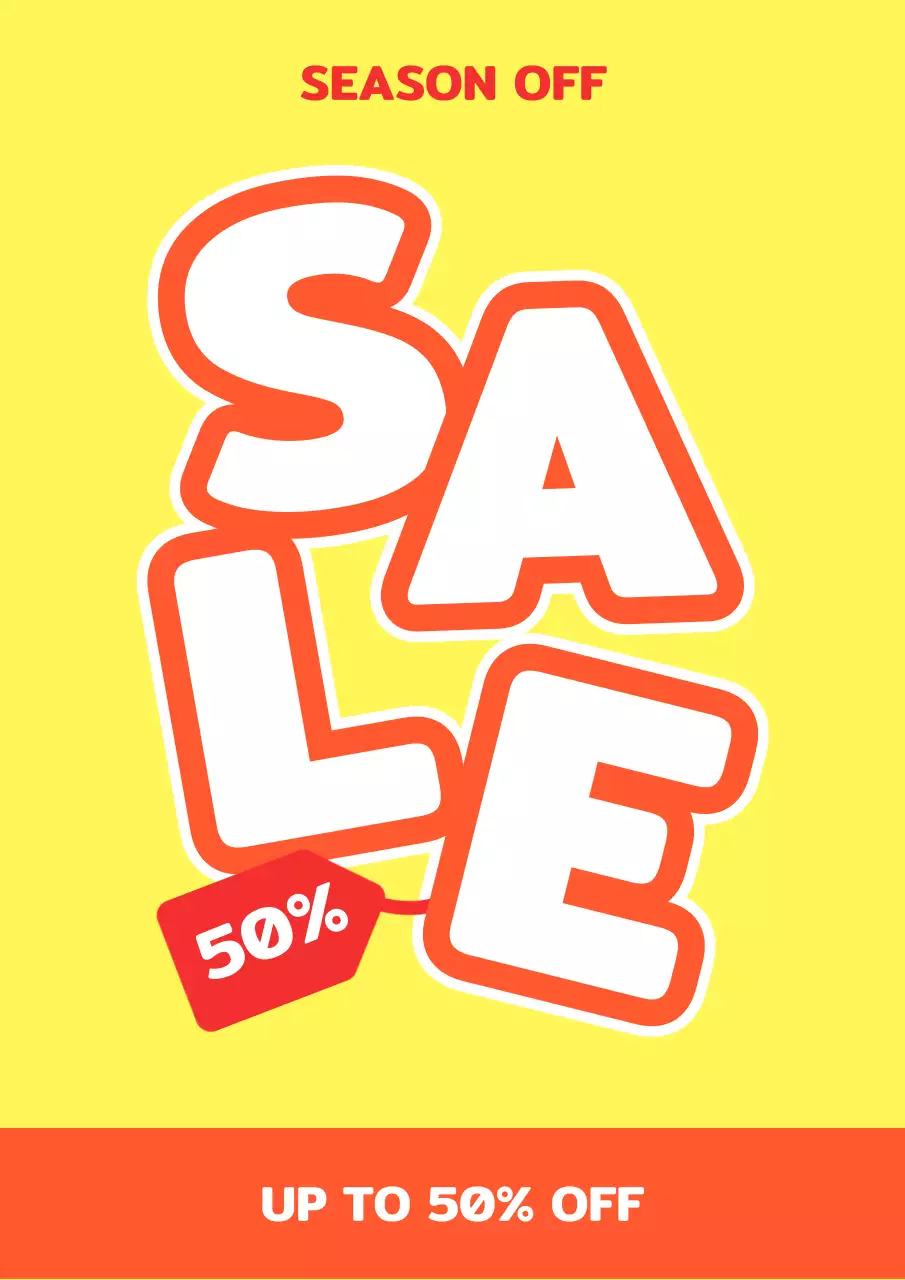 Yellow prominent sale ads