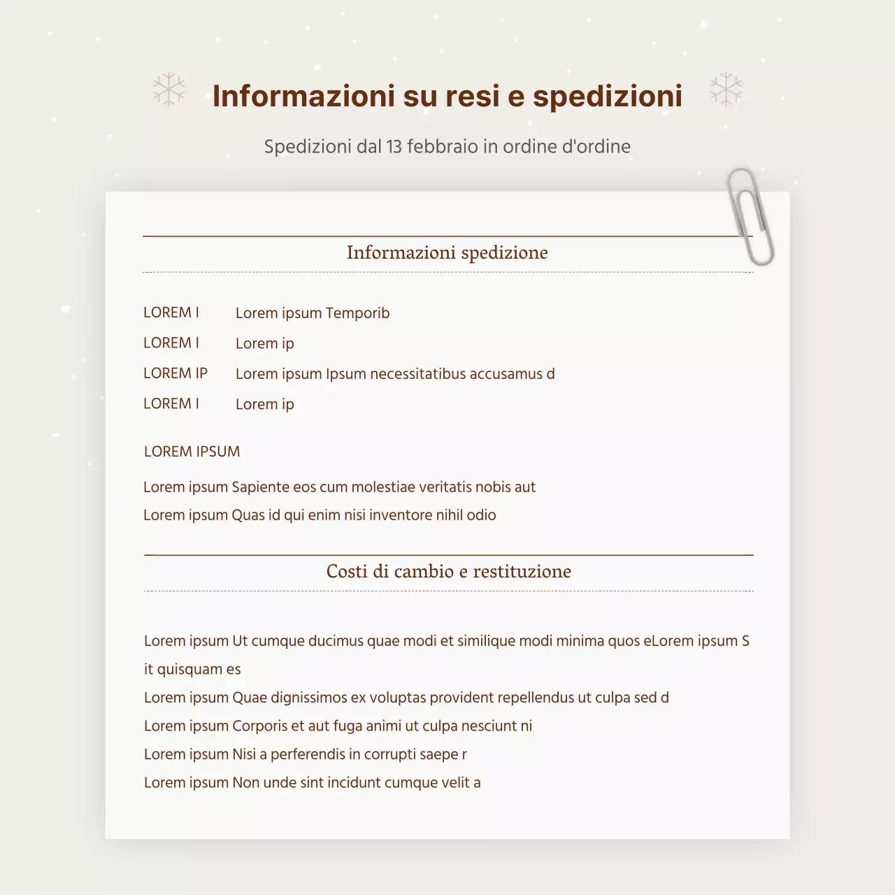 Pubblicità per un semplice set da regalo per le vacanze hanwa in beige e marrone