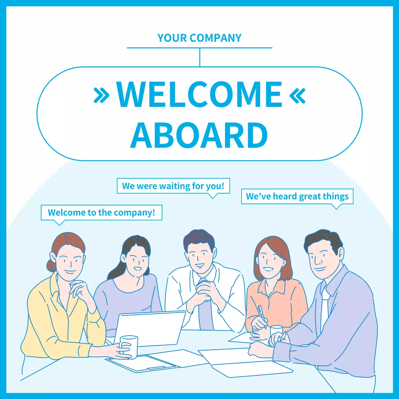 Blue Modern Welcome Announcement Instagram Post