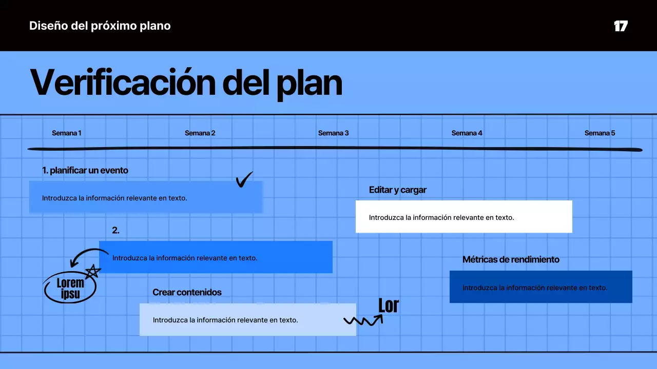 Material de reunión kitsch en azul