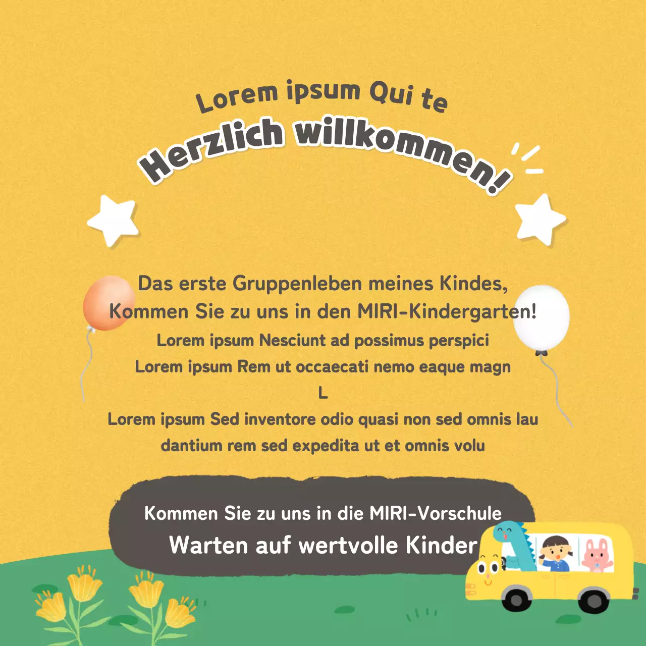 Grüne und gelbe Kindergarten Kleinanzeigen