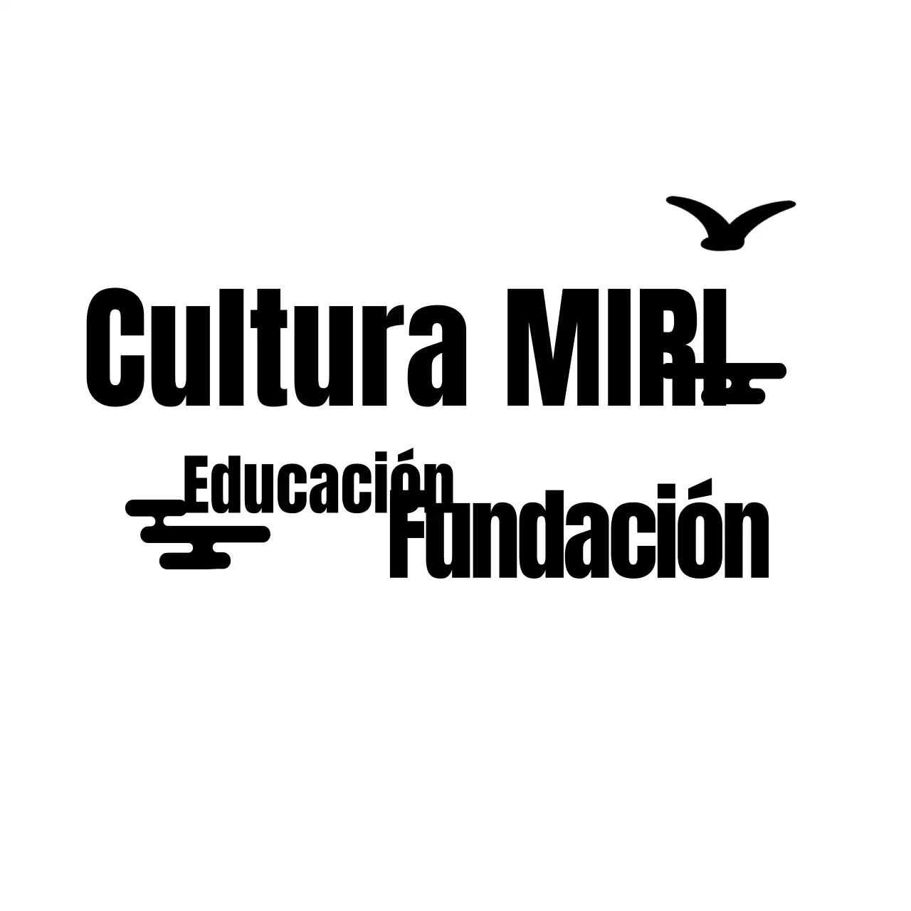 Logotipo de fundación de organización educativa con concepto tipográfico