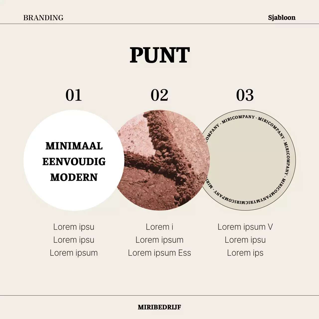 Een eenvoudig merk in beige