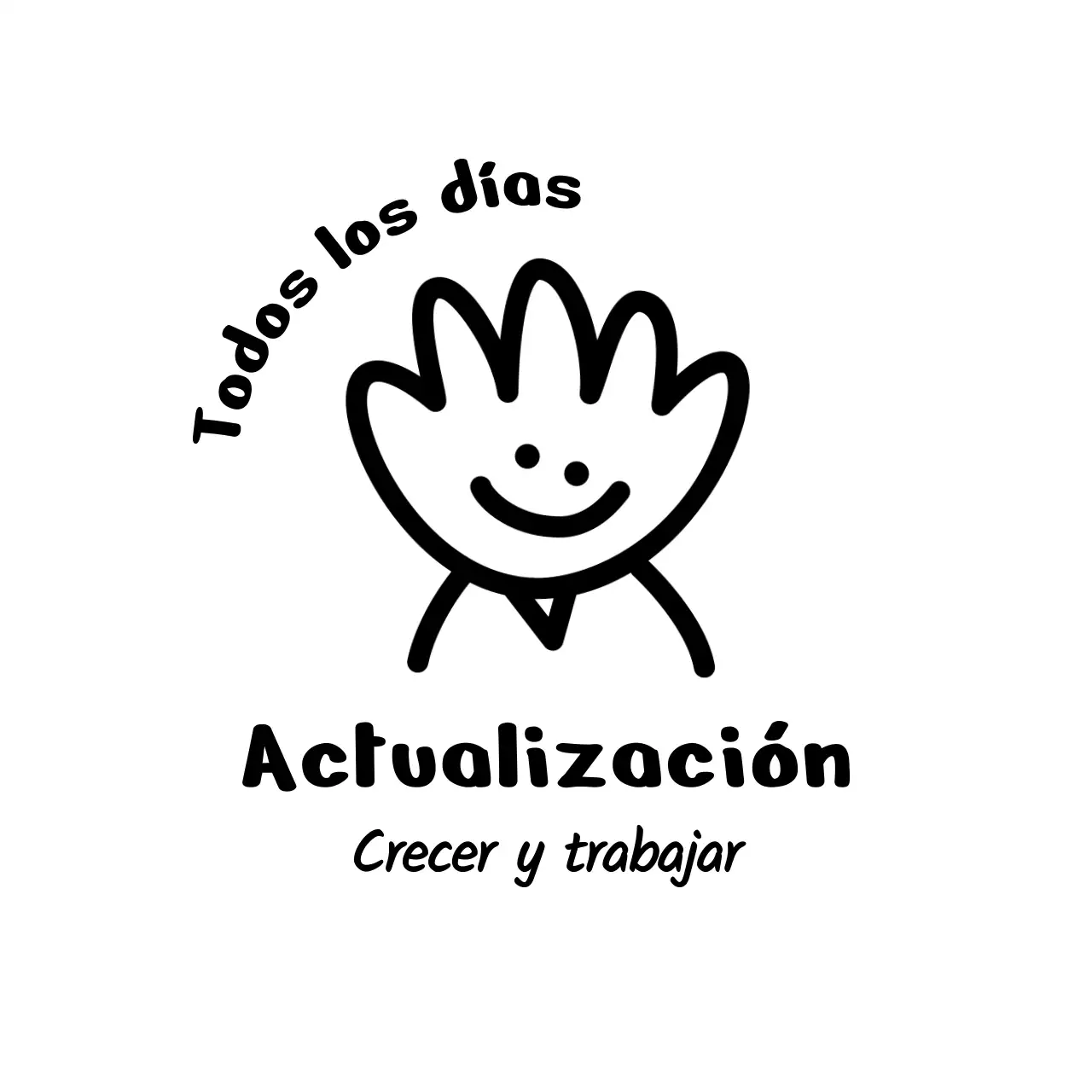 Diseño circular con carácter manual