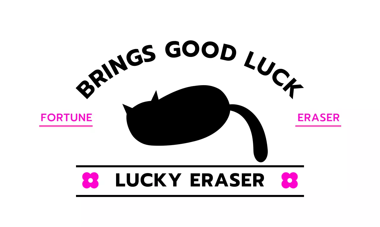 Desain alat tulis dengan kucing berbaring