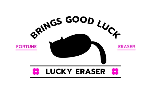 Desain alat tulis dengan kucing berbaring