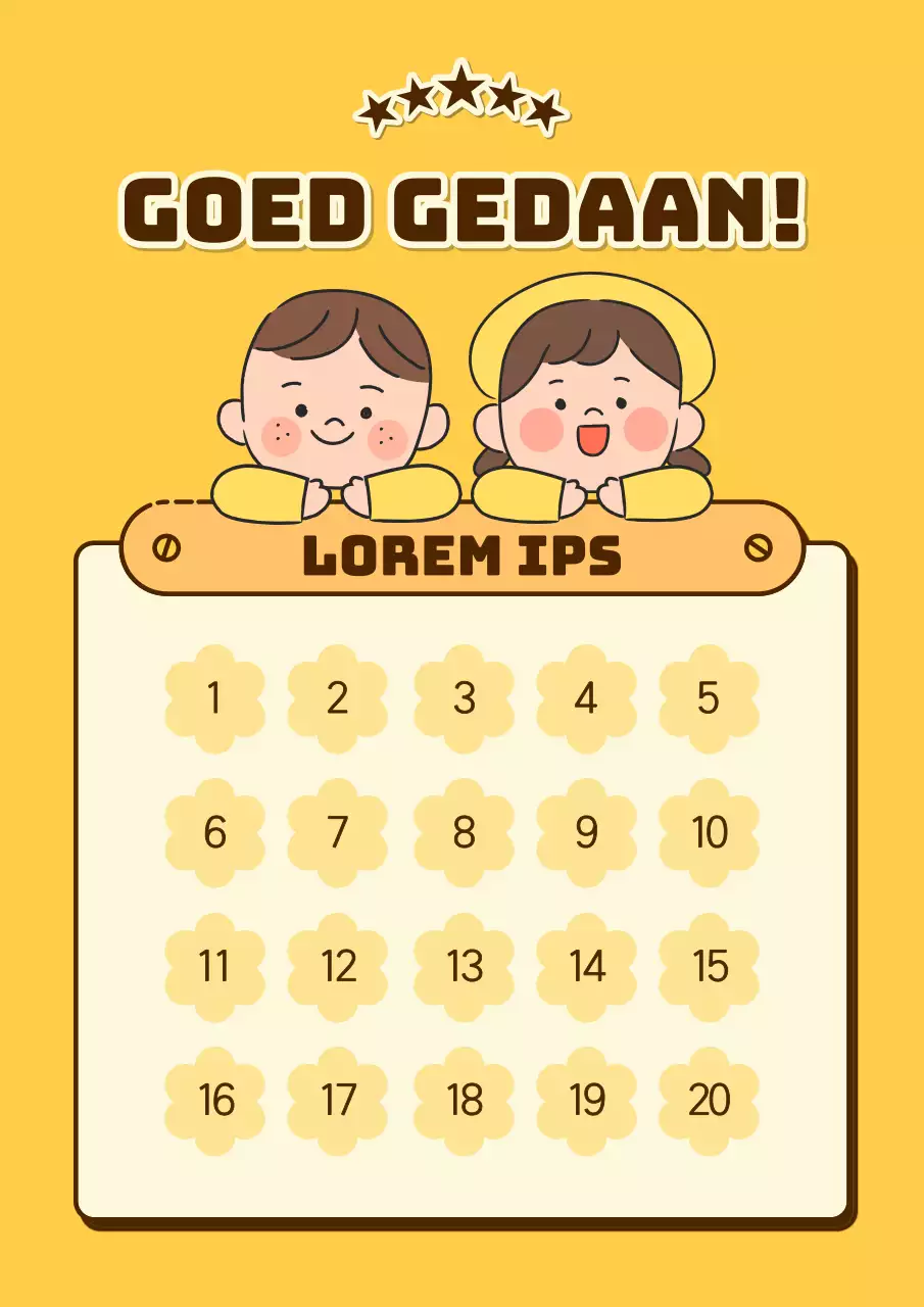 Leuke gele en bruine stickerhoes