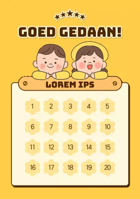 Leuke gele en bruine stickerhoes