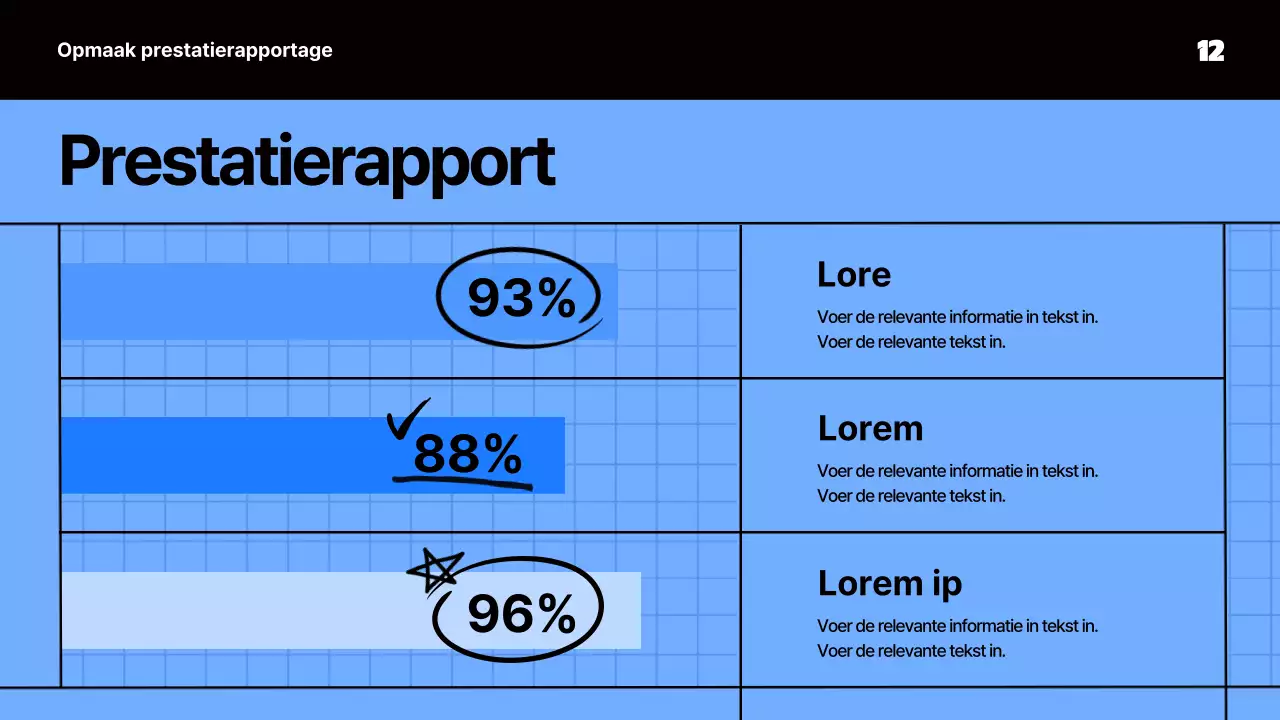 Kitscherig vergadermateriaal in blauw