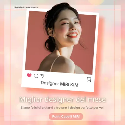 Promuovere un appuntamento dal parrucchiere kitsch in rosa e giallo