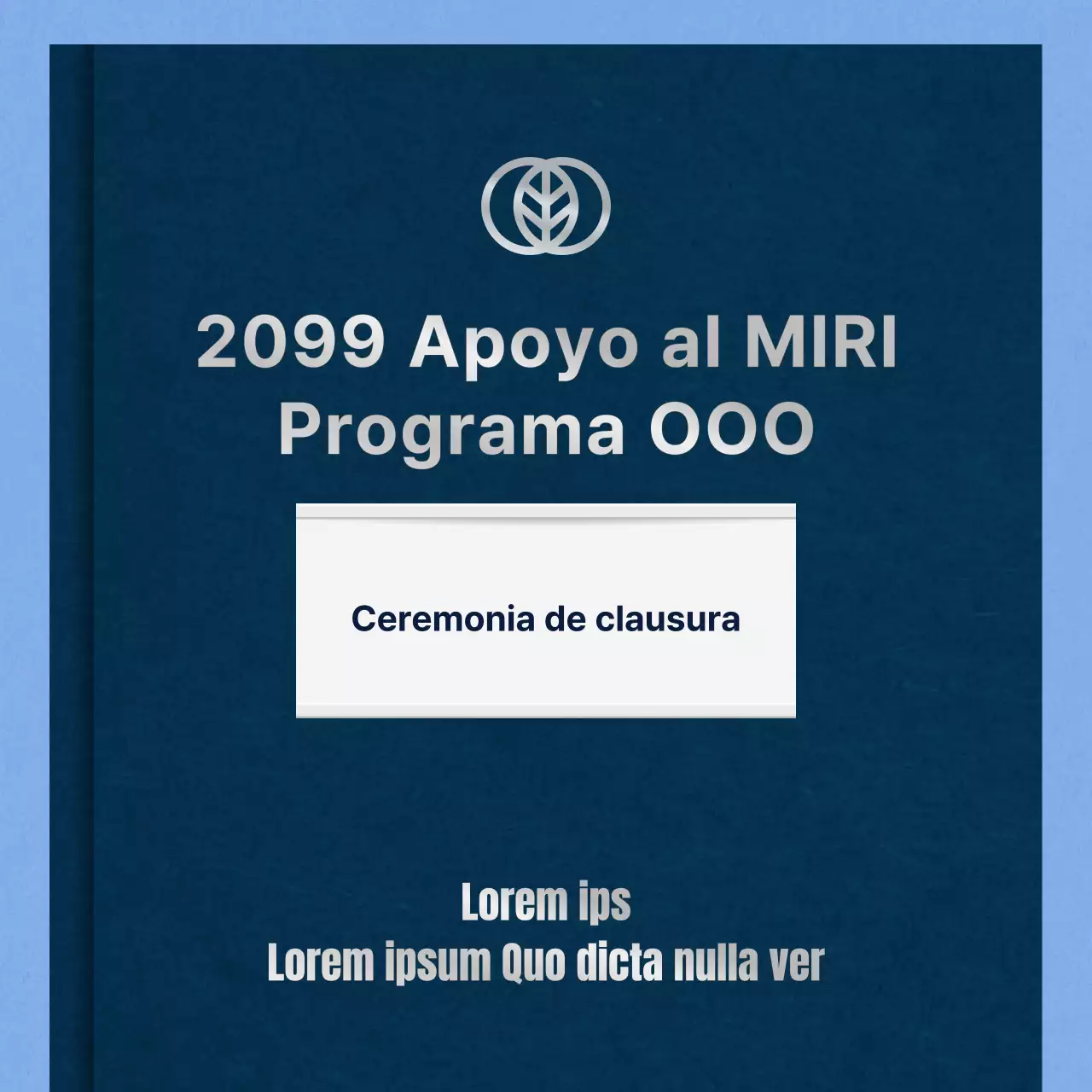 Carta de graduación minimalista con fondo azul claro