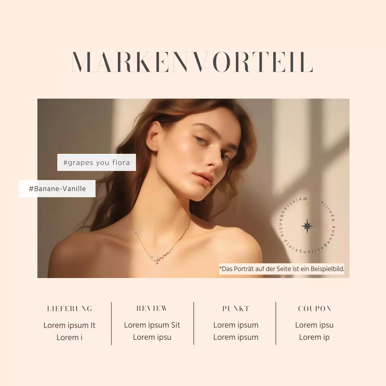 Förderung der minimalistischen Schmuckmarke von Ivory