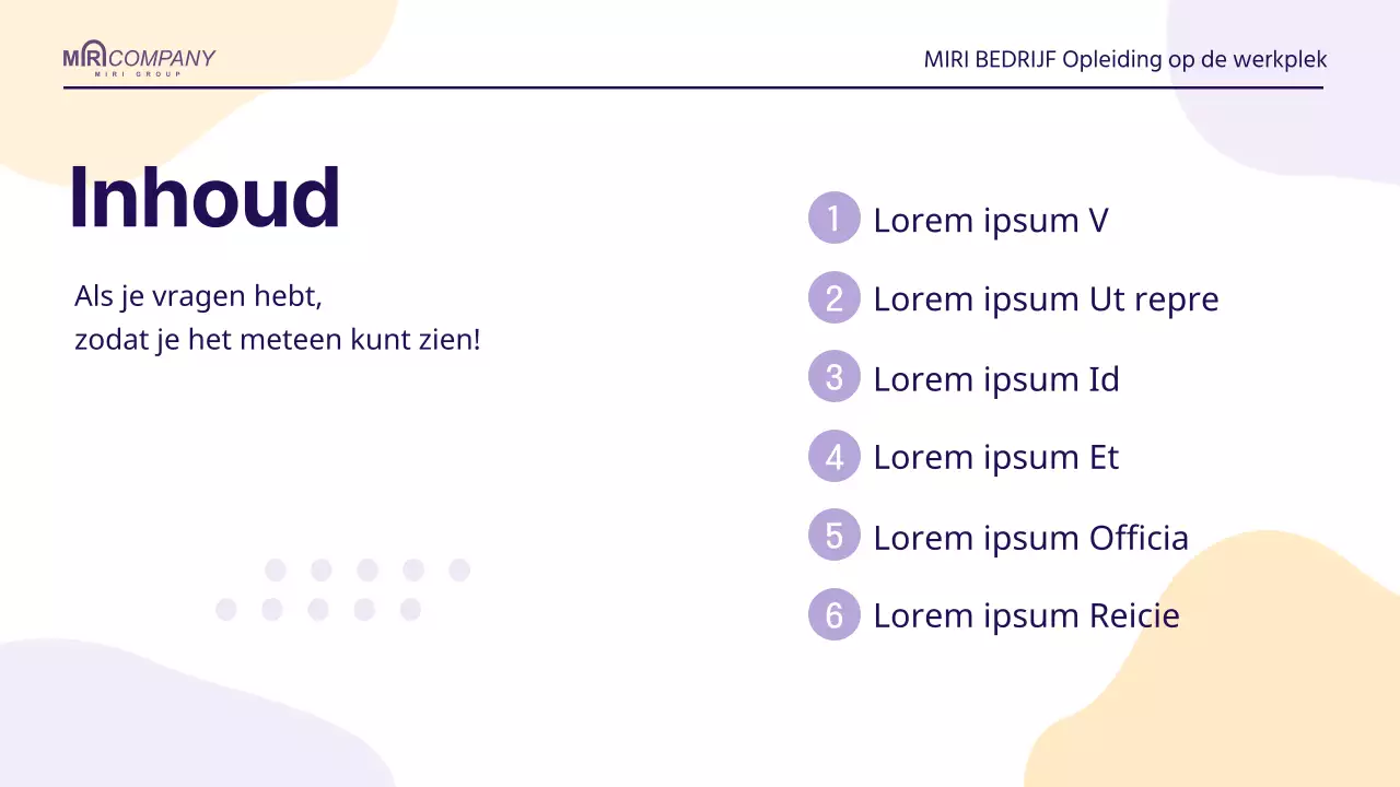 Een eenvoudige HR-trainingsgids in mauve en oranje