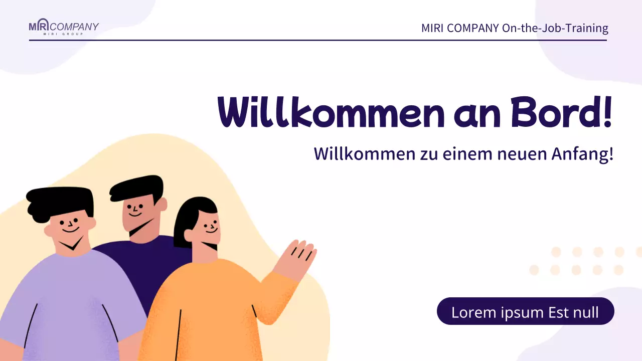 Ein einfacher HR-Schulungsleitfaden in Mauve und Orange