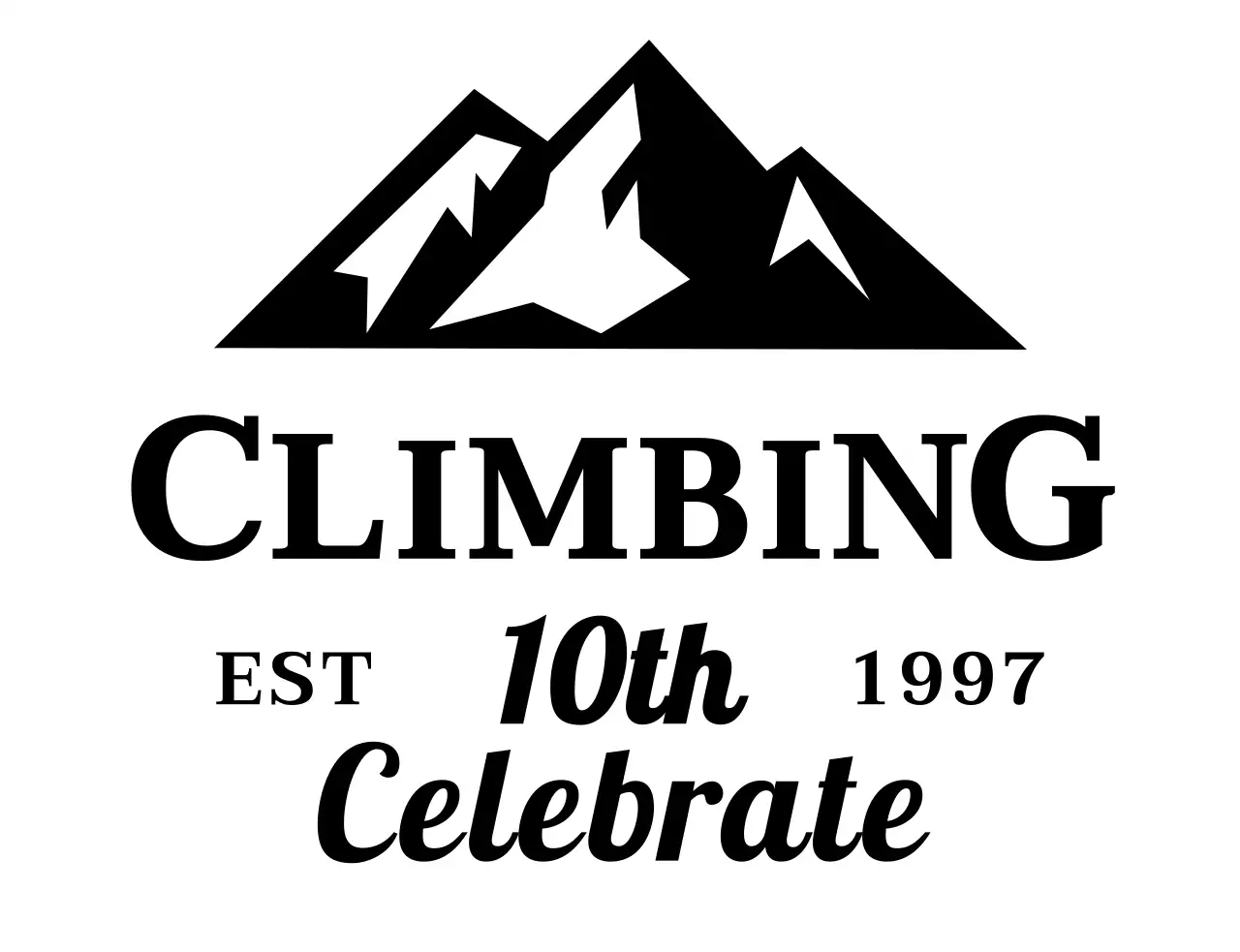 Một câu lạc bộ đi bộ đường dài có ý tưởng đơn giản với hình minh họa núi non và phông chữ serif.