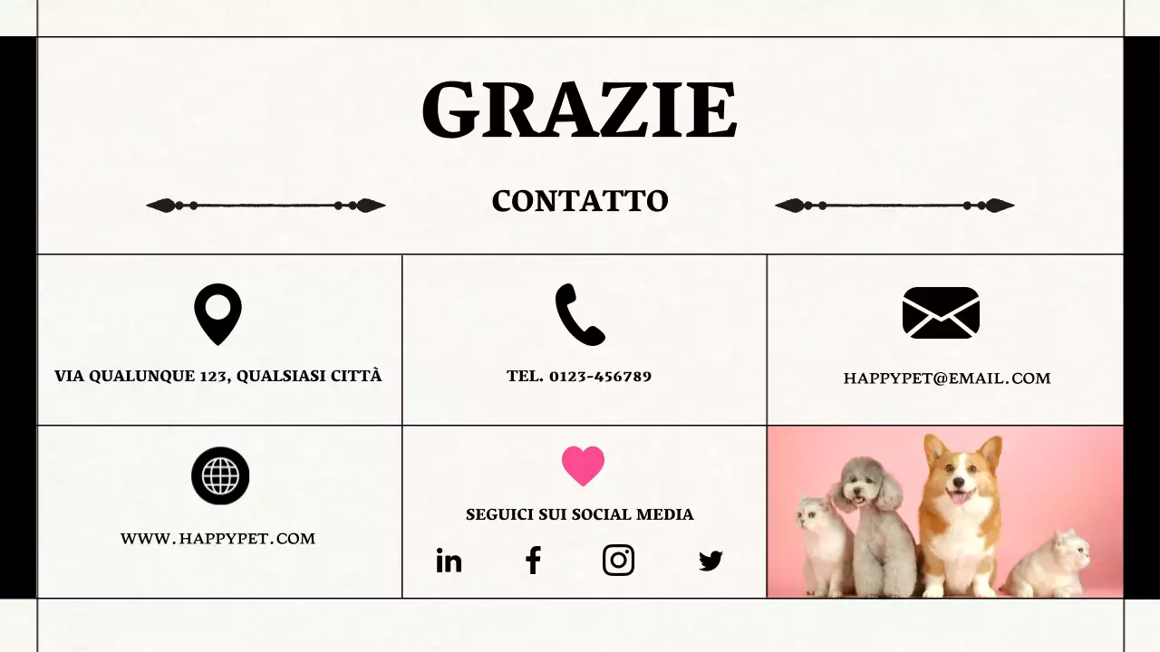 Materiale aziendale semplice a tema giornale in nero e rosa