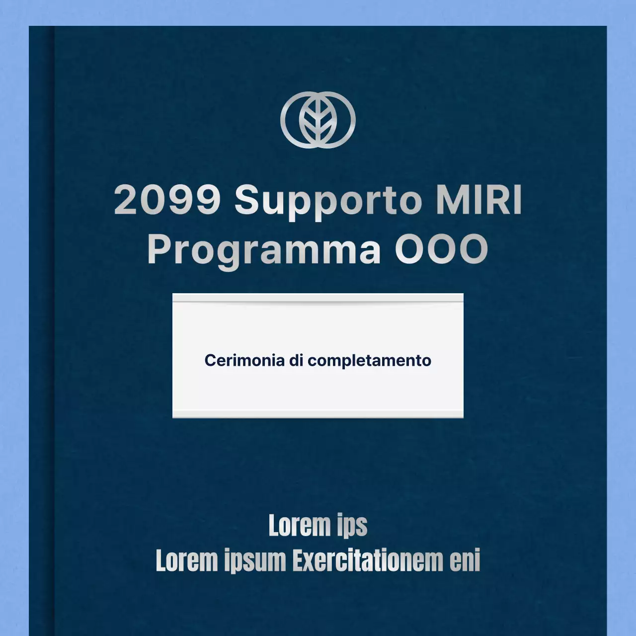 Lettera di laurea minimalista con sfondo azzurro