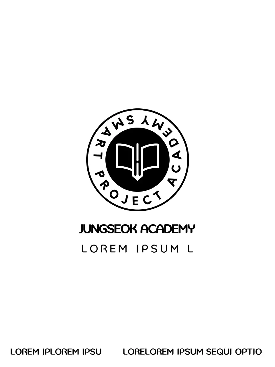 Mempromosikan agen penerimaan pendidikan dengan logo simbol melingkar