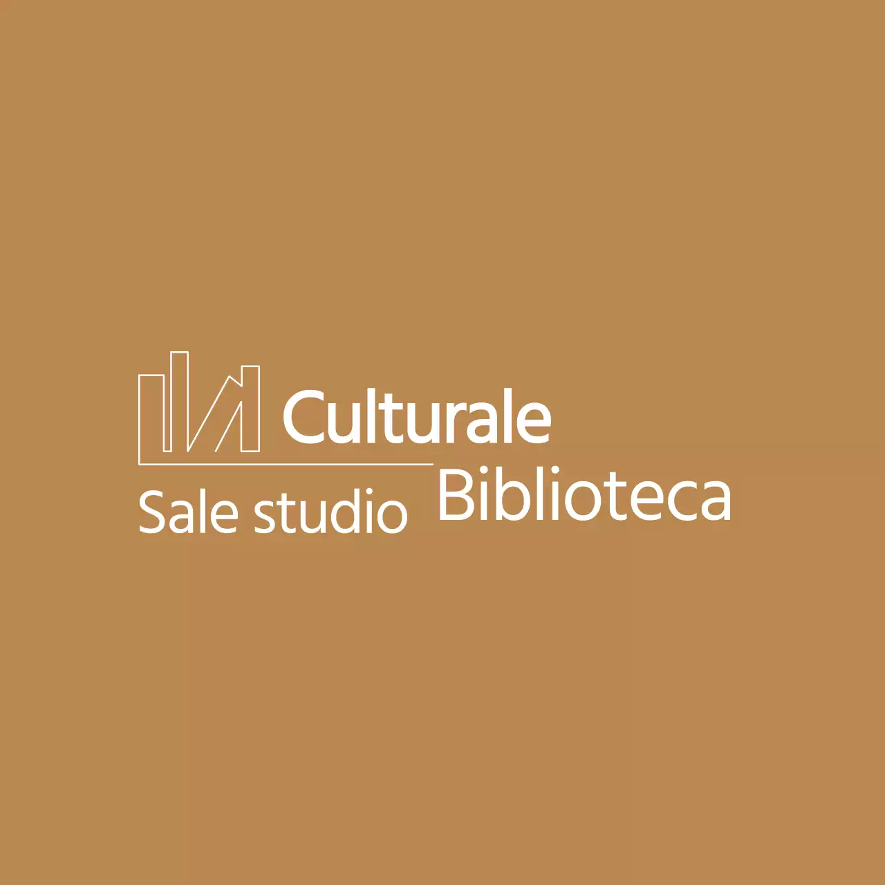 Logo illustrativo della sala di lettura semplice e moderna in beige