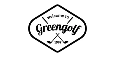 Simple concept golf club with golf logo and cursive font