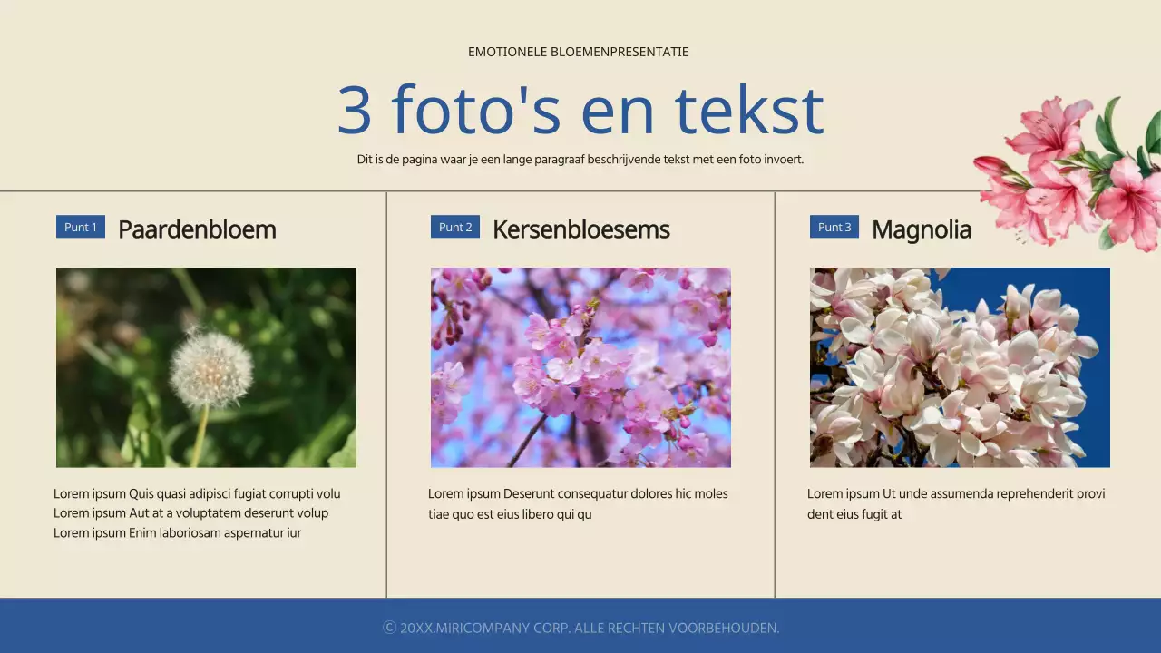 Eenvoudige en sentimentele lentebloemen in blauw en ivoor