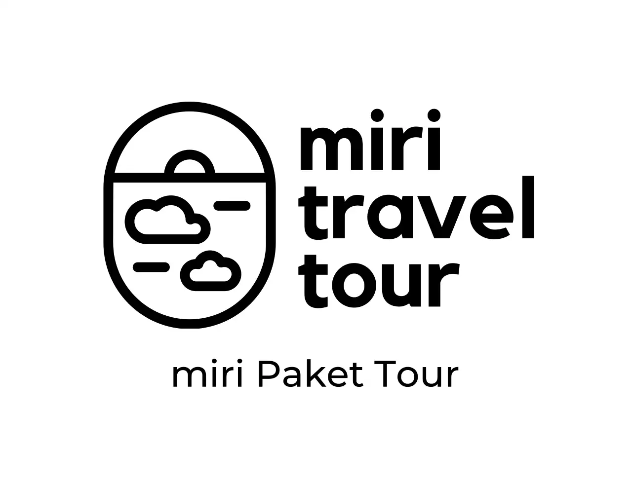 Einfaches, sauberes, illustriertes Reisebüro-Logo